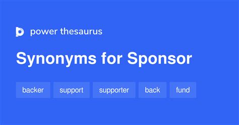 sponsor thesaurus